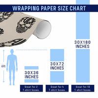 Fuck Melanoma Skull Typography Wrapping Paper Roll Skin Cancer Warrior