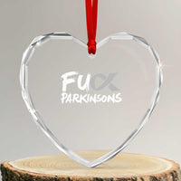 Fuck Parkinsons Heart Crystal Glass Ornament Parkinsons Disease Awareness Month