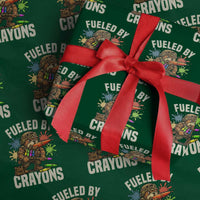 Fueled by Crayons Bulldog Soldier Wrapping Paper Roll Funny Combat Veteran Crayon Launcher - Wonder Print Shop