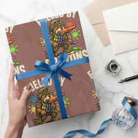 Fueled by Crayons Bulldog Soldier Wrapping Paper Roll Funny Combat Veteran Crayon Launcher - Wonder Print Shop