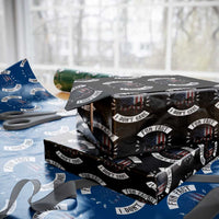 Fun Fact I Dont Care Wrapping Paper Roll Retro US Flag Skull Skeleton Funny Saying Quote