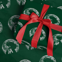 Fun Hand Boop Nose Bigfoot Cat Wrapping Paper Roll Sasquatch Full Moon