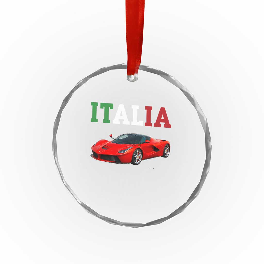Fun Italian Exotic Supercar Crystal Glass Ornament