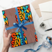 Fun Six Seven Graffiti Wrapping Paper Roll Funny 67 Meme Gen Alpha Slang Streetwear Hip Hop - Wonder Print Shop