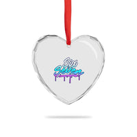 Fun Six Seven Heart Crystal Glass Ornament Funny 6 7 Meme Gen Alpha Slang Streetwear Gradient - Wonder Print Shop