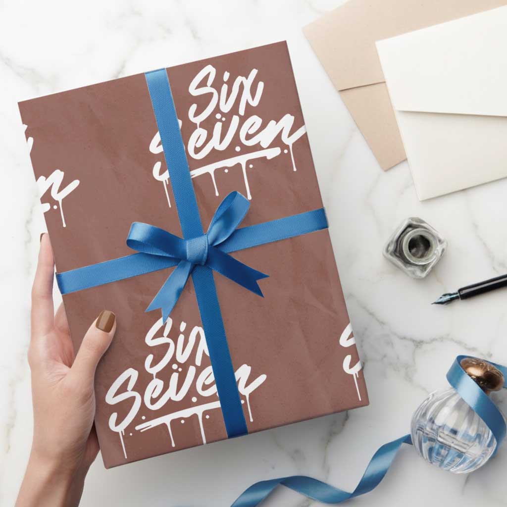 Fun Six Seven Meme Wrapping Paper Roll Funny 6 7 Meme Gen Alpha Slang Streetwear - Wonder Print Shop