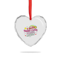 Funny 0 Days Since I Last Pooped Myself Heart Crystal Glass Ornament Joke Meme Gag - Wonder Print Shop