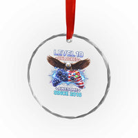Funny 10th Birthday Crystal Glass Ornament Level 10 Unlocked Awesome Since 2016 USA Gamer