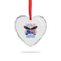 Funny 10th Birthday Heart Crystal Glass Ornament Level 10 Unlocked Awesome Since 2016 USA Gamer