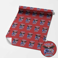 Funny 10th Birthday Wrapping Paper Roll Level 10 Unlocked Awesome Since 2016 USA Gamer