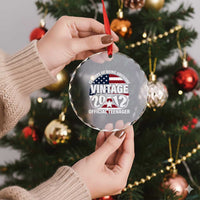 Funny 13th Birthday Crystal Glass Ornament Vintage 2012 Official Teenager 13 Years Of Being Awesome USA Flag Sunglasses - Wonder Print Shop