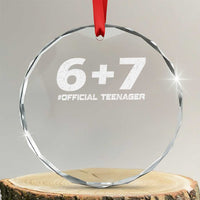 Funny 13th Birthday Official Teenager Crystal Glass Ornament 13 Years Old Boys Kids