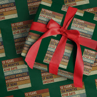 Funny 13th Birthday Wrapping Paper Roll 13 Years 156 Months 4748 Days Vintage Retro - Wonder Print Shop
