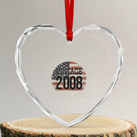Funny 18th Birthday Heart Crystal Glass Ornament 18 Years Of Being Awesome Vintage 2008 Official Adult American Flag