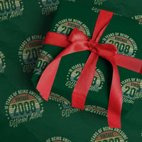 Funny 18th Birthday Wrapping Paper Roll 18 Years Old Gifts Vintage 2008 Official Adult