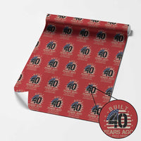Funny 40th Birthday Wrapping Paper Roll Vintage US Flag Built 40 Years Ago Parts Original