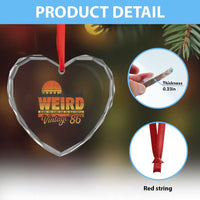 Funny 40th Birthday Heart Crystal Glass Ornament Retro 1986 Weird Being The Same Age As Old People