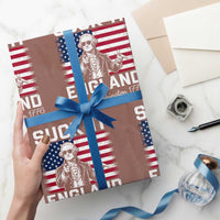 Funny 4th Of July George Washington Wrapping Paper Roll Suck It England