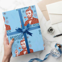 Funny 4th of July Satire Wrapping Paper Roll Democracy Is Dying But Hey Nice Fireworks Abe Lincoln - Wonder Print Shop