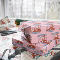 Funny 4th of July Satire Wrapping Paper Roll Democracy Is Dying But Hey Nice Fireworks Abe Lincoln - Wonder Print Shop