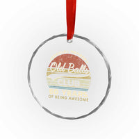 Funny 50th Birthday Crystal Glass Ornament Retro Old Balls Club 50 Years Of Awesome Gag Gift