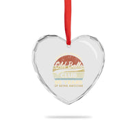Funny 50th Birthday Heart Crystal Glass Ornament Retro Old Balls Club 50 Years Of Awesome Gag Gift