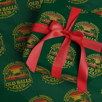 Funny 50th Birthday Wrapping Paper Roll Retro Old Balls Club Gag Gift