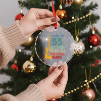 Funny 55th Birthday 80s Rock Lover Crystal Glass Ornament I May Be 55 But I Got To See All The Cool Bands