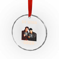 Funny 6 7 Meme Crystal Glass Ornament Retro Home Christmas Movie Alone - Wonder Print Shop