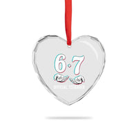 Funny 67 13th Birthday Heart Crystal Glass Ornament 6 7 Thirteen Year Old Official Teenager Hands - Wonder Print Shop