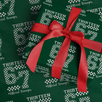 Funny 67 13th Birthday Wrapping Paper Roll Thirteen Official Teenager Six Seven Meme Groovy Checkered - Wonder Print Shop
