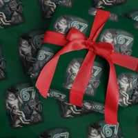 Funny 67 Alpha Wolf Wrapping Paper Roll Cringe Werewolf Howling Six Seven Meme - Wonder Print Shop