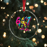 Funny 67 Banana Baseball Drip Ice Cream Six Seven Meme Crystal Glass Ornament