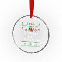 Funny 67 Christmas Checklist Crystal Glass Ornament Naughty Nice Six Seven Meme Holiday - Wonder Print Shop