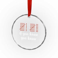 Funny 67 Christmas Crystal Glass Ornament If You Know You Know Six Seven Meme Canday Cane - Wonder Print Shop