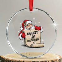 Funny 67 Christmas Crystal Glass Ornament Naughty List Kids Who Say Six Seven Santa - Wonder Print Shop