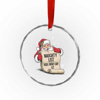 Funny 67 Christmas Crystal Glass Ornament Naughty List Kids Who Say Six Seven Santa - Wonder Print Shop
