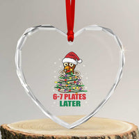 Funny 67 Christmas Heart Crystal Glass Ornament 6 7 Plates Later Xmas Dinner Turkey - Wonder Print Shop