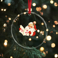 Funny 67 Christmas Santa Crystal Glass Ornament Naughty List Kids Who Say Six Seven Meme - Wonder Print Shop