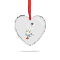 Funny 67 Cool Silly Goose Hip Hop Gangster Heart Crystal Glass Ornament - Wonder Print Shop