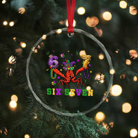 Funny 67 Crawfish Mardi Gras Crystal Glass Ornament Six Seven Meme