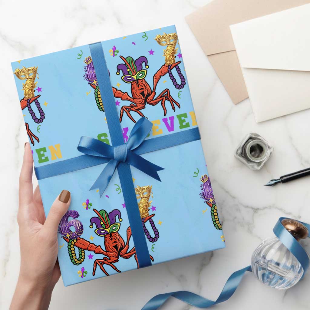 Funny 67 Crawfish Mardi Gras Wrapping Paper Roll Six Seven Meme