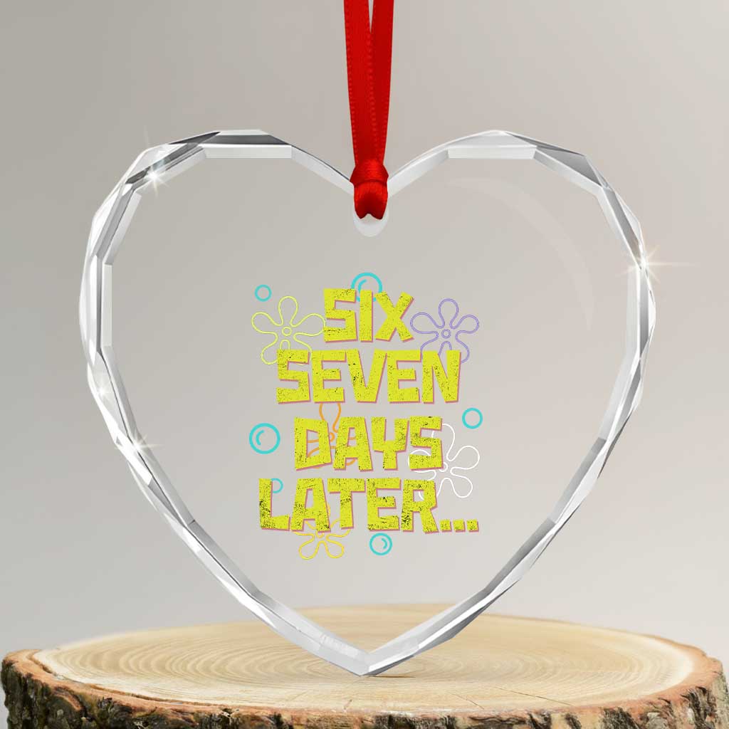 Funny 67 Days Later Heart Crystal Glass Ornament 67 Days Of School Meme Teacher - Wonder Print Shop
