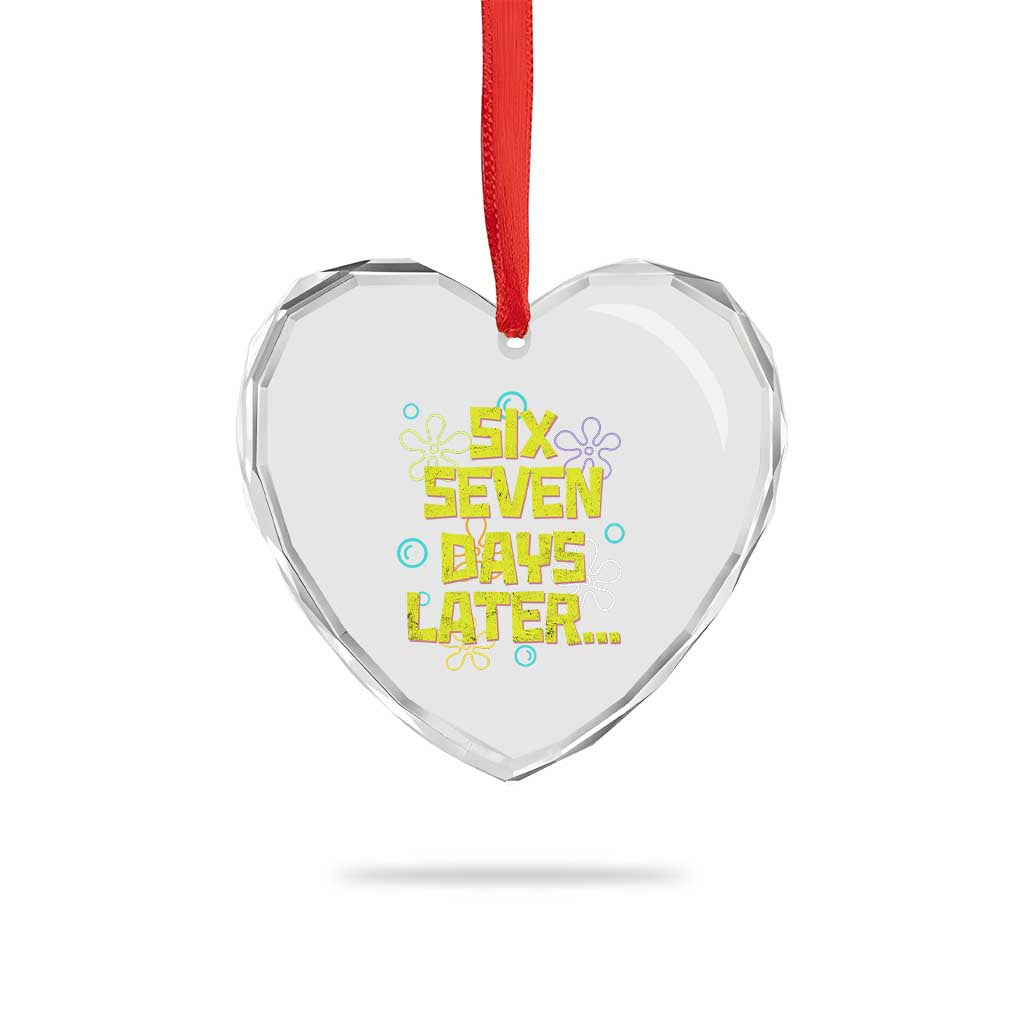 Funny 67 Days Later Heart Crystal Glass Ornament 67 Days Of School Meme Teacher - Wonder Print Shop