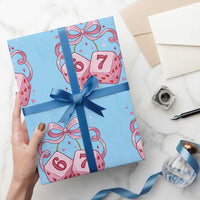 Funny 67 Dice Valentines Day Six Seven Meme Coquette Wrapping Paper Roll