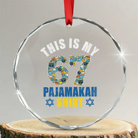 Funny 67 Hanukkah Crystal Glass Ornament This Is My 67 Pajamakah Gift - Wonder Print Shop