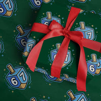 Funny 67 Hanukkah Dreidel Wrapping Paper Roll Chanukah Star Of David - Wonder Print Shop