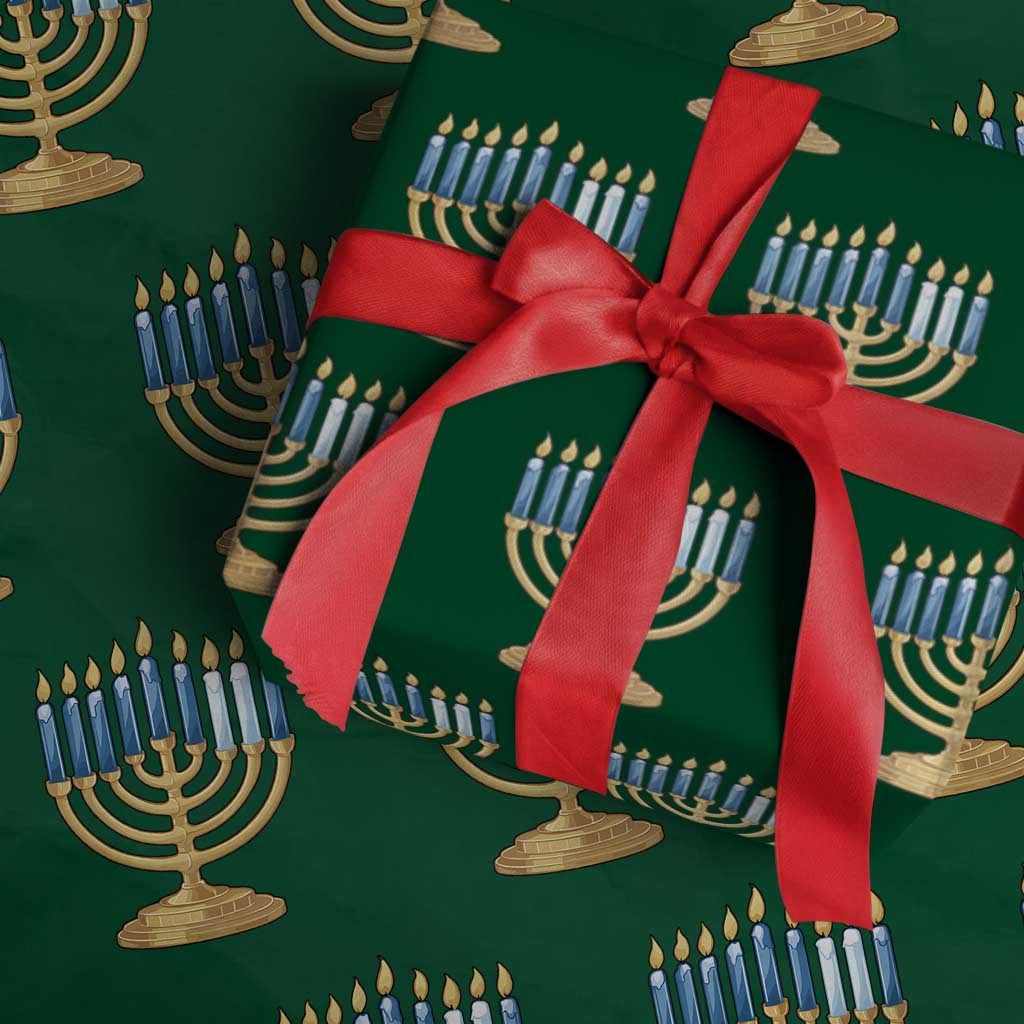 Funny 67 Hanukkah Wrapping Paper Roll Chanukah Menorah Sixth Seventh Night - Wonder Print Shop