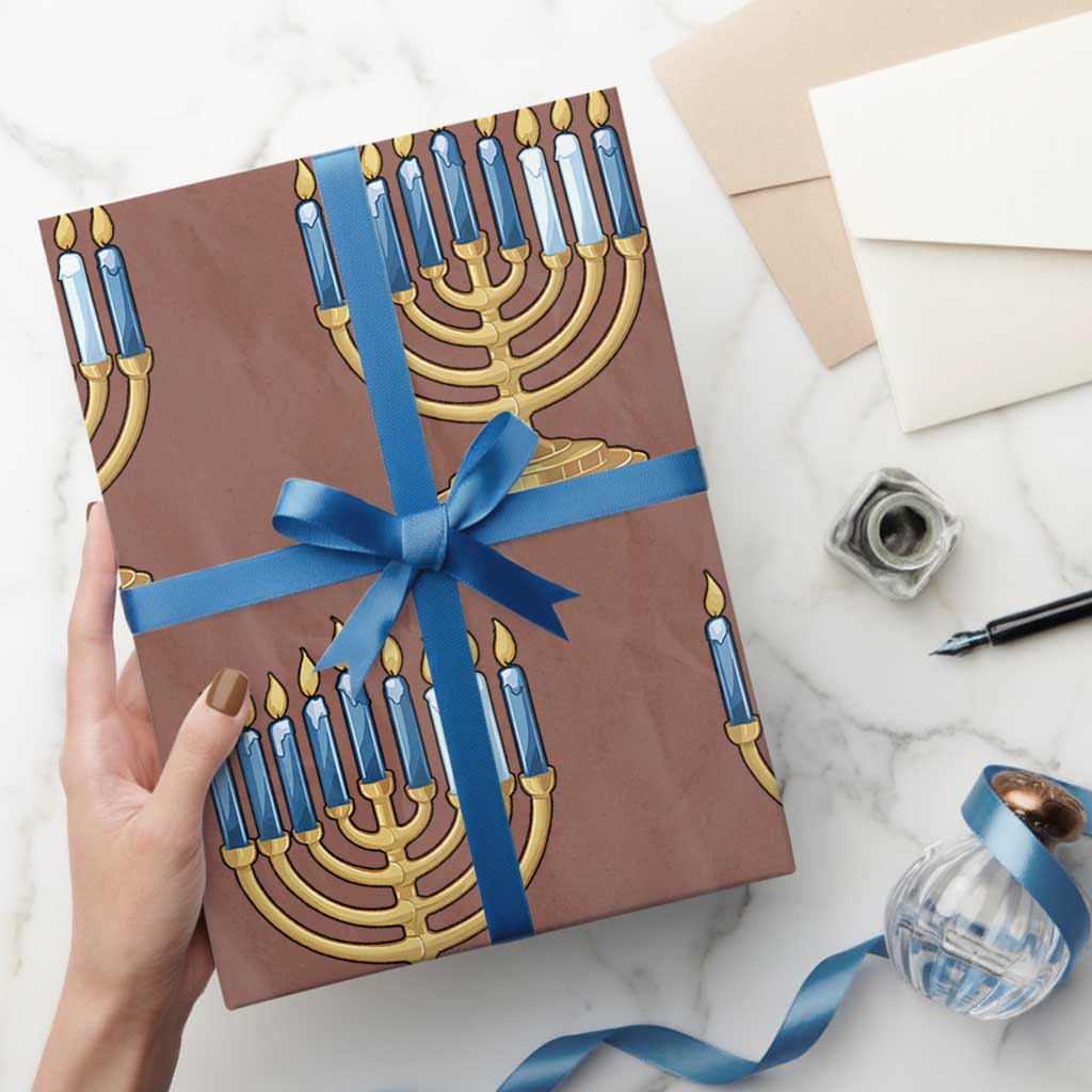 Funny 67 Hanukkah Wrapping Paper Roll Chanukah Menorah Sixth Seventh Night - Wonder Print Shop