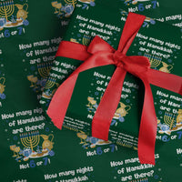 Funny 67 Hanukkah Wrapping Paper Roll How Many Nights Of Hanukkah Are There Not 6 or 7 - Wonder Print Shop